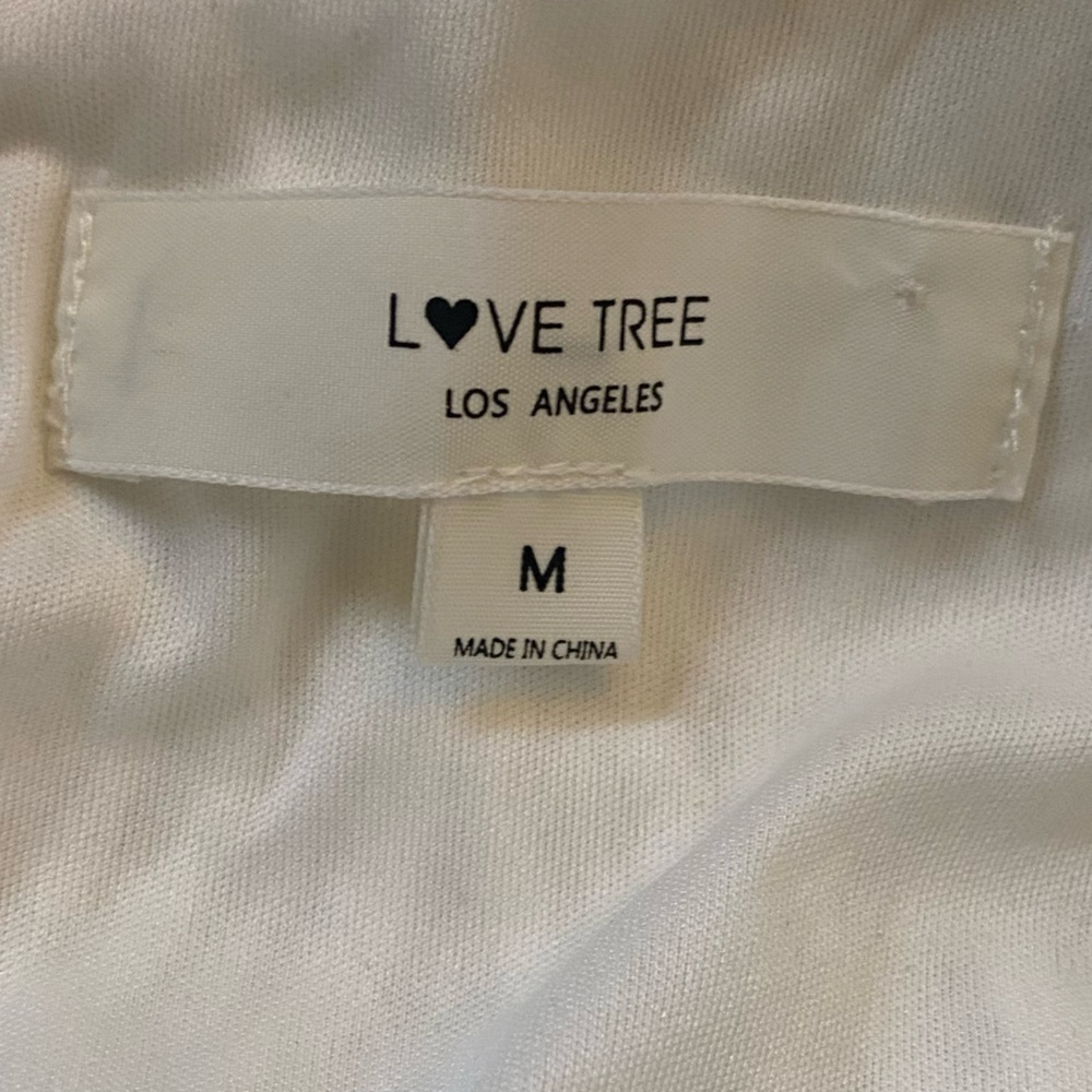 Love Tree Off White Cream Lace Dress Spaghetti Strap Boho Beach Lace Feminine M - Picture 7 of 8